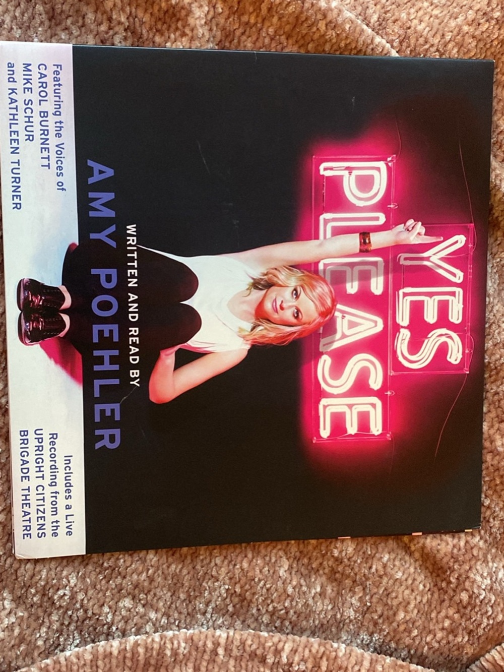 Amy Poehler "Yes Please" Audiobook Cover - Black & Pink